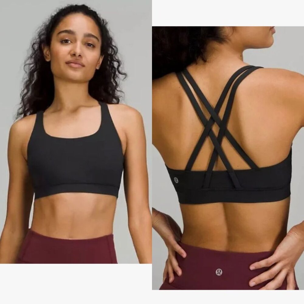Lululemon - Energy Bra Athletic Sports W2326S | Size 4 | Black